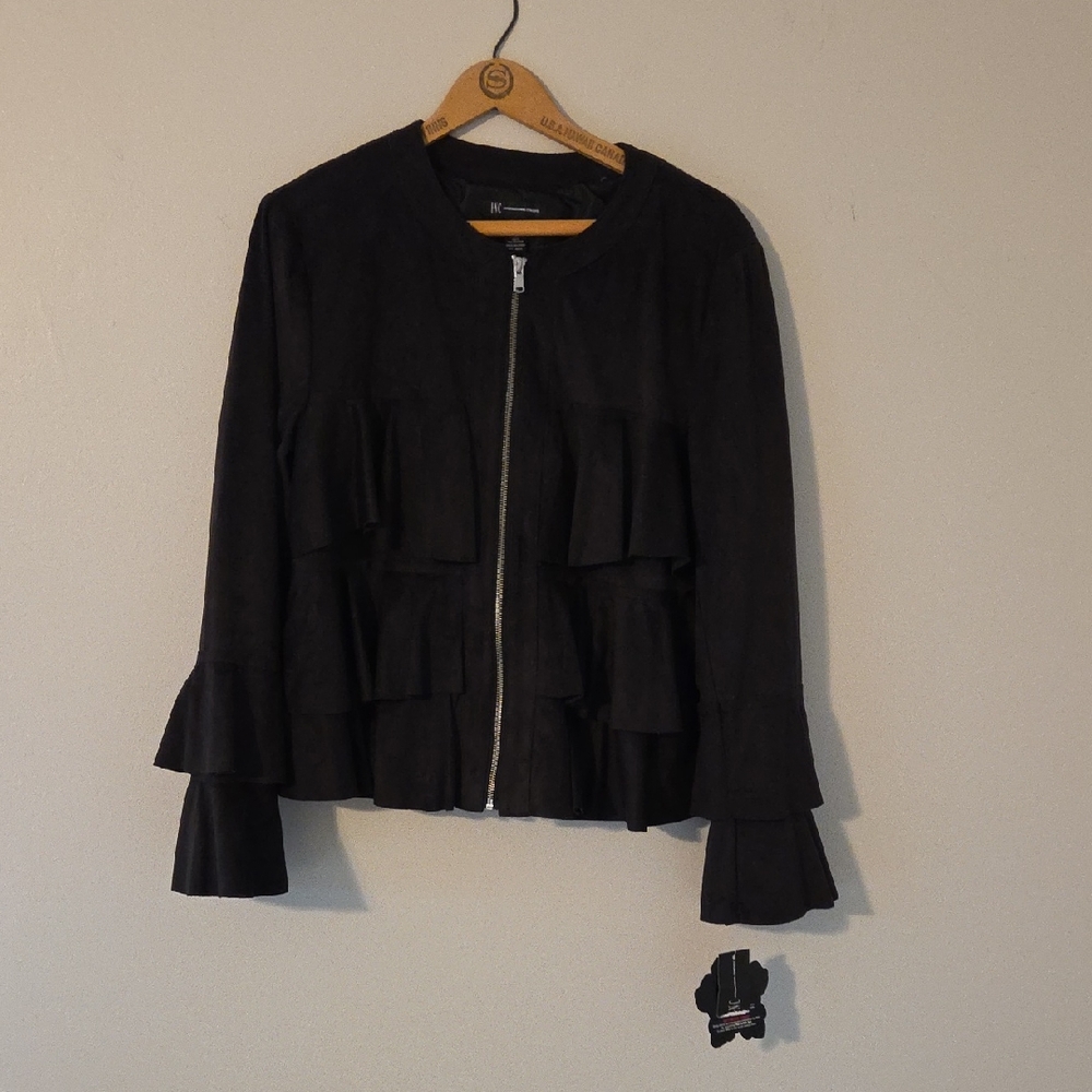 INC International Concepts Black Tiered Blazer